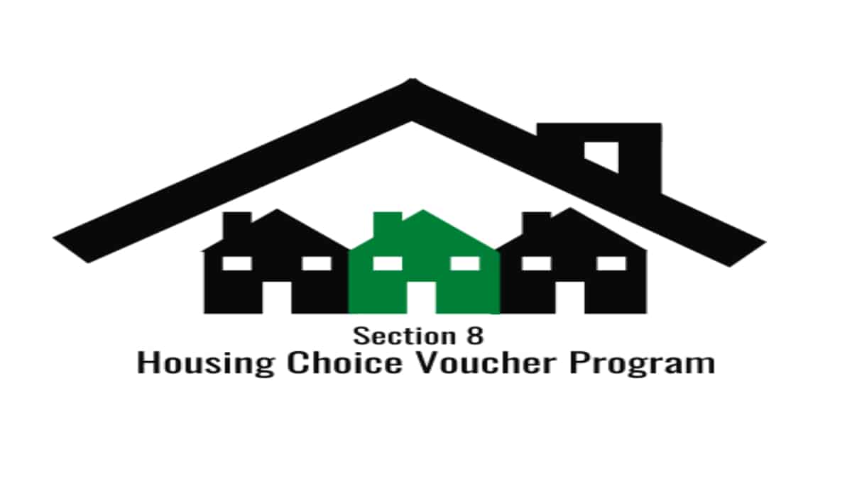 A logo of the Section 8 housing choice voucher program.